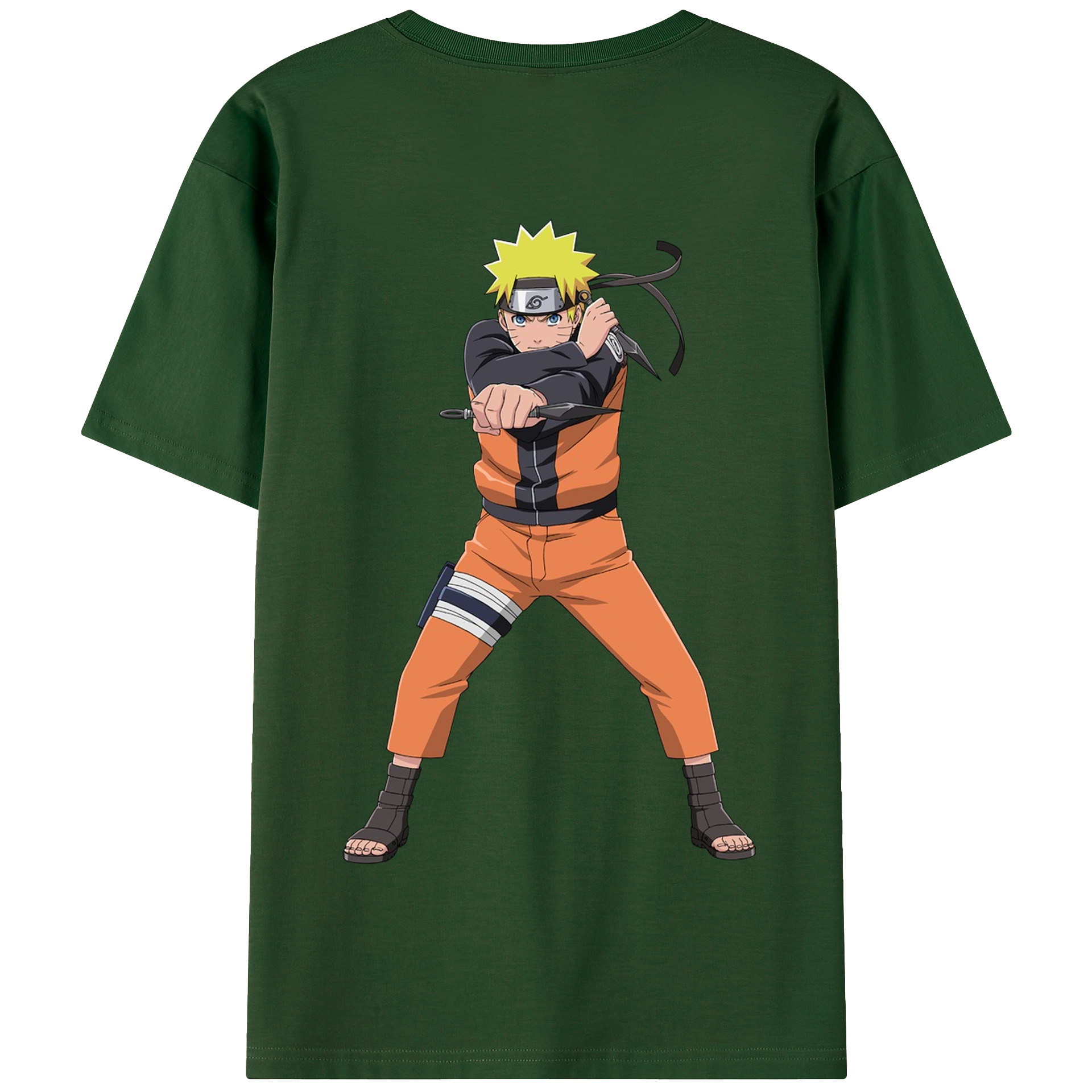 （画像用） NARUTO -ナルト- うずまき ナルト Uzumaki Naruto 綿100％半袖Tシャツ（背面プリント）